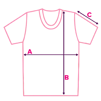 Women's t-shirt size guide | Product measurement