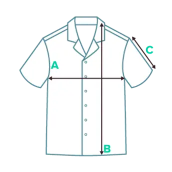 Unisex casual shirt | Product measurement