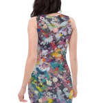 wild peach clothing | Paint splatter 2 bodycon dress | Back view