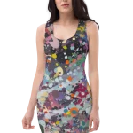 wild peach clothing | Paint splatter 2 bodycon dress | Front view