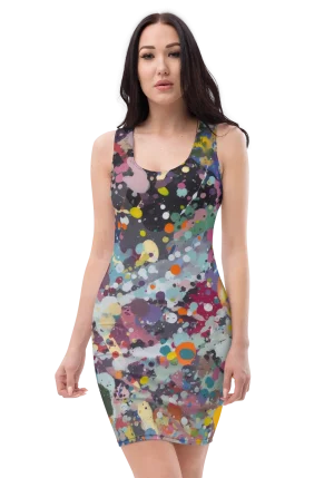 Paint splatter 2 bodycon dress