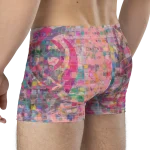 wild peach clothing | Pink peach disco pants boxer briefs | Left back view