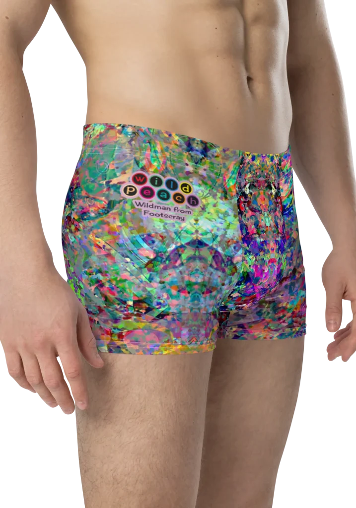 wild peach clothing | Wildman from Footscray boxer briefs | Right front view
