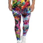 wild peach clothing | Pastel pop 1 - Men's leggings | Front view