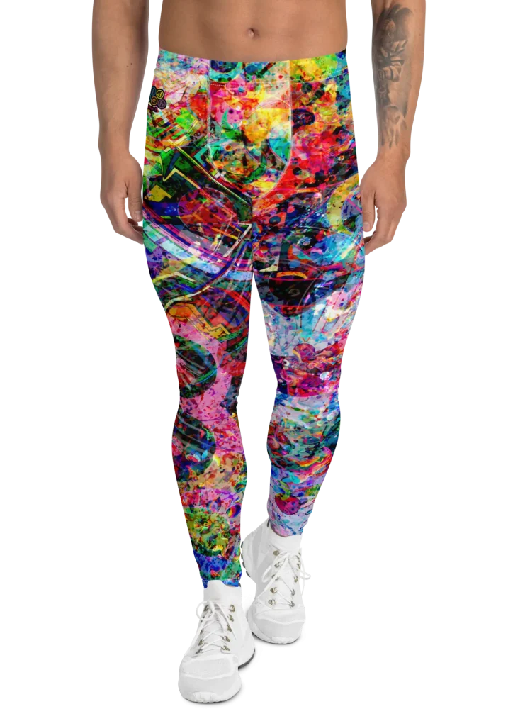 wild peach clothing | Pastel pop 1 - Men's leggings | Front view