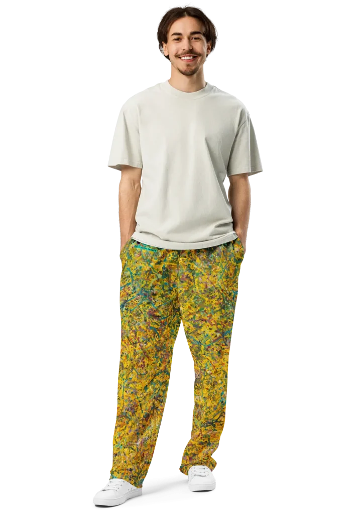 wild peach clothing | Oasis in the desert - Wide leg joggers | Front view