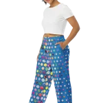 wild peach clothing | blue party pants - Wide leg pants | Left front view