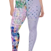 wild peach clothing | Wild style 1 lavender plus size leggings | Front view