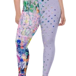 wild peach clothing | Wild style 1 lavender plus size leggings | Front view