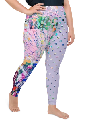 Wild style 1 lavender plus size leggings