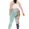 wild peach clothing | Wild style 1 mint green plus size leggings | Back view