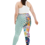 wild peach clothing | Wild style 1 mint green plus size leggings | Back view