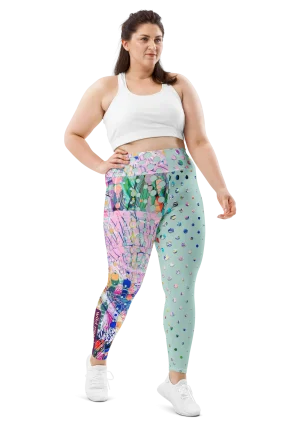 wild peach clothing | Wild style 1 mint green plus size leggings | Front view