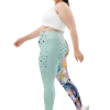 wild peach clothing | Wild style 1 mint green plus size leggings | Left view