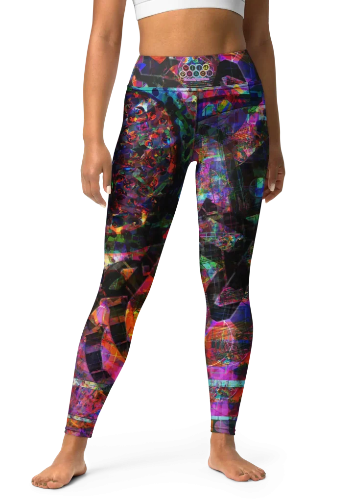 Colorful machine high waisted leggings