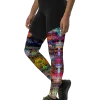 wild peach clothing | Colorful kaleidoscope sports leggings | Left front view