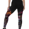 wild peach clothing | Colorful machine sports leggings | Back view