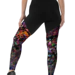 wild peach clothing | Colorful machine sports leggings | Back view