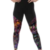 wild peach clothing | Colorful machine sports leggings | Front view