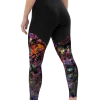 wild peach clothing | Colorful machine sports leggings | Left back view