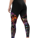 wild peach clothing | Colorful machine sports leggings | Left back view