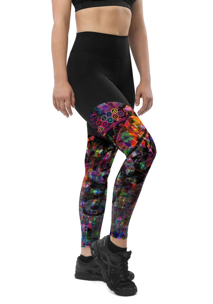 Colorful machine sports leggings