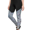 wild peach clothing | Colorful snowball sports leggings | Left front view