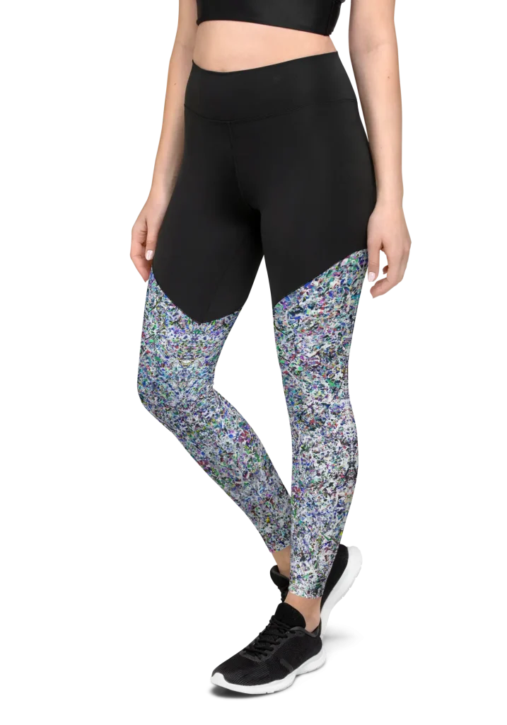 Colorful snowball sports leggings