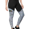 wild peach clothing | Colorful snowball sports leggings | Right front view