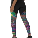 wild peach clothing | Someone armed the insane squirrels sports leggings | Left back view