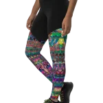 wild peach clothing | Someone armed the insane squirrels sports leggings | Left front view