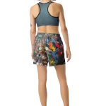 wild peach clothing | Jungle 1 6272 athletic long shorts | Back view