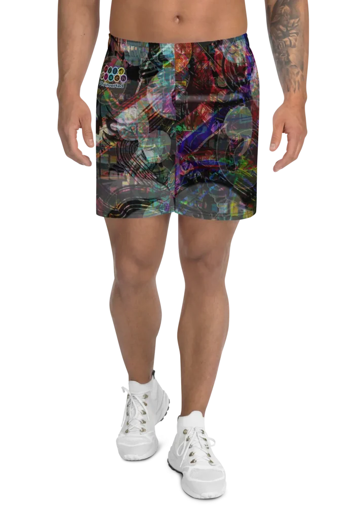 wild peach clothing | Phi inverted athletic long shorts | Front view