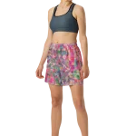 wild peach clothing | Pink peach disco pants athletic long shorts | Front view