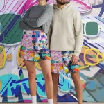 wild peach clothing | Wild style 1 athletic long shorts | Duo