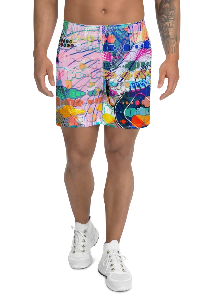 wild peach clothing | Wild style 1 athletic long shorts | Front view