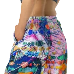 wild peach clothing | Wild style 1 athletic long shorts | Left back view