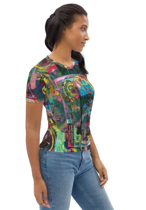 wild peach clothing | Wonder woman women's crewneck t-shirt | Right view