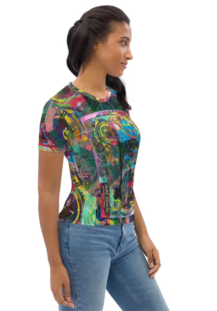 wild peach clothing | Wonder woman women's crewneck t-shirt | Right view