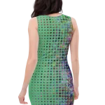 wild peach clothing | Insanity is pleasure green bodycon dress | Back view