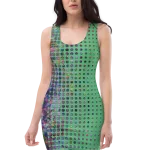 wild peach clothing | Insanity is pleasure green bodycon dress | Front view