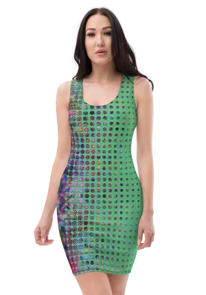 wild peach clothing | Insanity is pleasure green bodycon dress | Front view