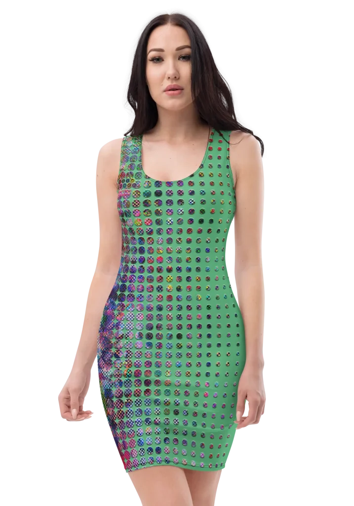 wild peach clothing | Insanity is pleasure green bodycon dress | Front view