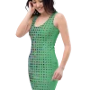 wild peach clothing | Insanity is pleasure green bodycon dress | Left front view