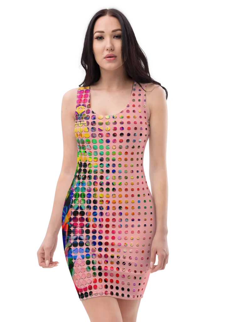 wild peach clothing | Pink Peach Bodycon Dress | Front view