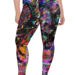 wild peach clothing | Colorful machine plus size leggings | Front view