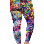 wild peach clothing | Riot of color plus size leggings | Back view