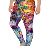 wild peach clothing | Riot of color plus size leggings | Left view