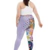 wild peach clothing | Wild style 1 lavender plus size leggings | Back view