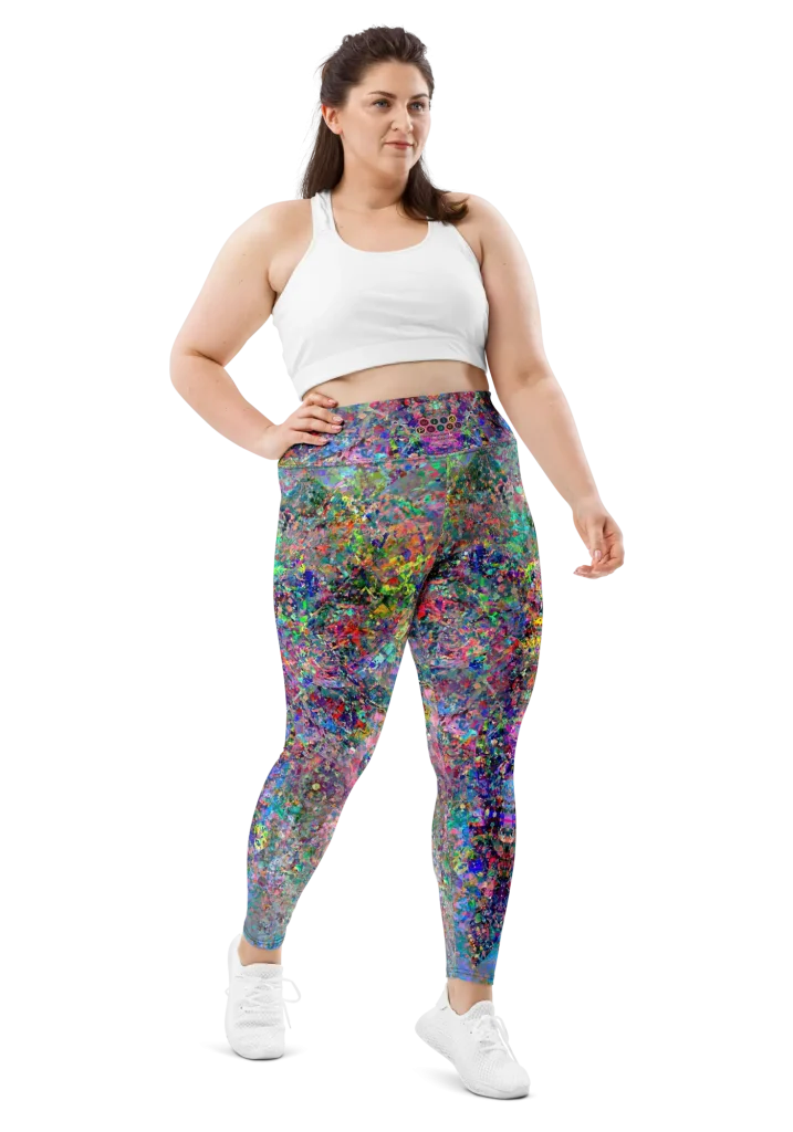wild peach clothing | Wildwoman from Footscray plus size leggings | Front view